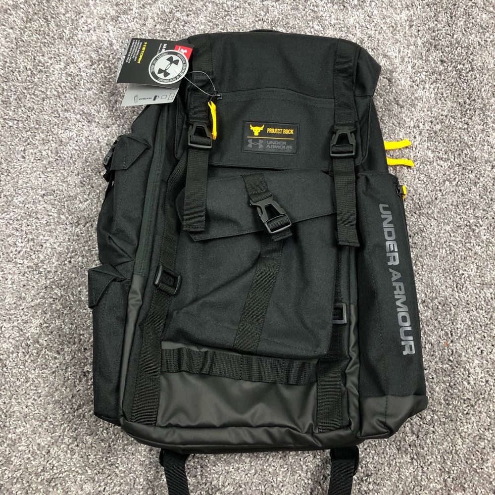 Under Armour x Project Rock Regiment UA Unisex Womens Backpack Black 1353719-001 - Picture 8 of 13